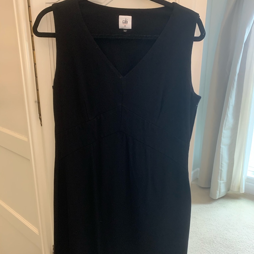 Cabi V neck black shift dress